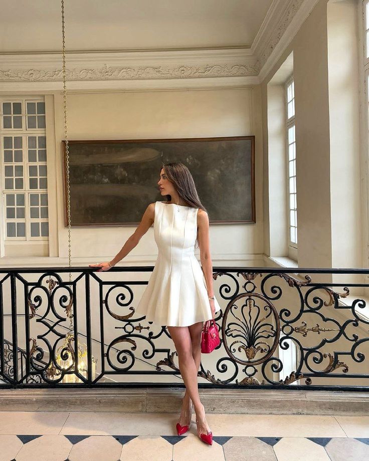 A Line White Formal Short Party Dress Cocktail Dresses Homecoming Dress     cg25869