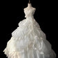 A Line Lace White Wedding Dress Sleeveless Long Princess Evening Dress   cg25935