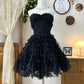 A Line Black Vintage Short Party Dress Cocktail Dresses Homecoming Dress     cg25828