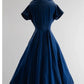 Blue Velvet Vintage Dresses Homecoming Dress Short Prom Dress Party Dress    cg26048