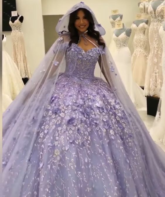 Blumen Quinceanera Kleider Off Schulter Ballkleid Puffy Spitze Stickerei Prinzessin Sweet 16 Mädchen cg24835