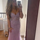 Lilac Tulle Lace Long Party Dress Evening Dress Prom Dresses     cg25672