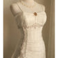 White Wedding Dress Sleeveless Long Princess Evening Dress   cg25933