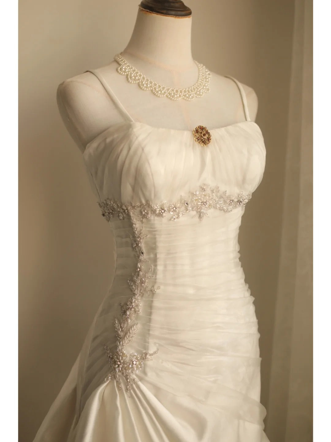 White Wedding Dress Sleeveless Long Princess Evening Dress   cg25933