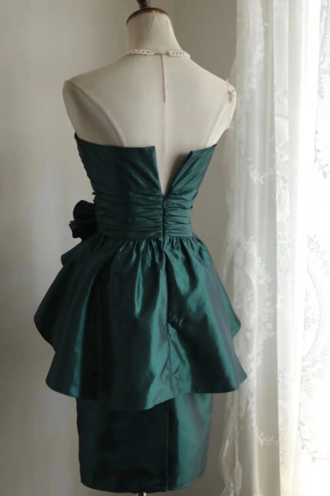 Green Vintage Short Party Dress Cocktail Dresses Homecoming Dress     cg25705