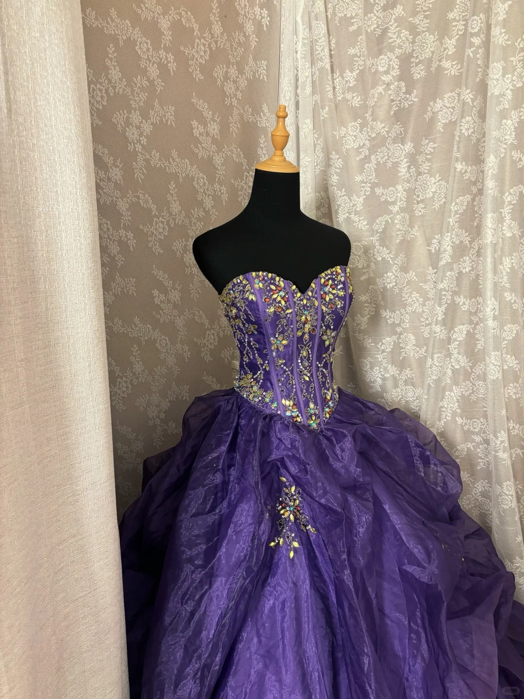 A Line Long Ball Gown Quinceanera Dress Purple Long Evening Dress    cg25550