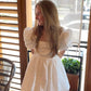 A Line White Homecoming Dress Short Prom Dress Party Dress    cg26056
