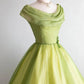 A Line Green Off Shoulder Short Party Dress Cocktail Dresses Homecoming Dress     cg25702