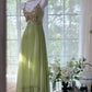 Green Long Vintage Prom Party Dresses Formal Evening Dress   cg25893