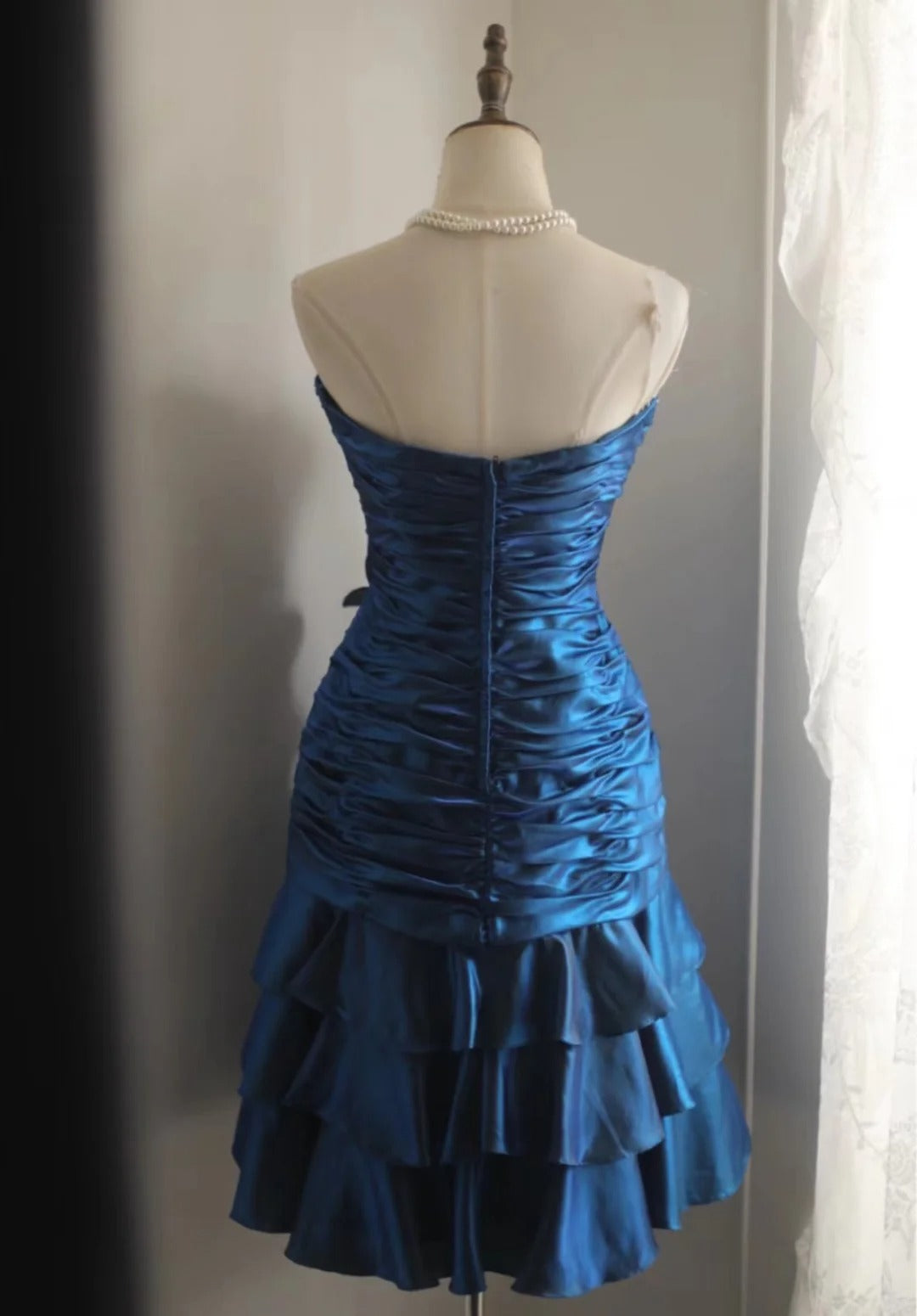 Blue Vintage Short Party Dress Cocktail Dresses Homecoming Dress     cg25760