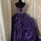 A Line Long Ball Gown Quinceanera Dress Purple Long Evening Dress    cg25550