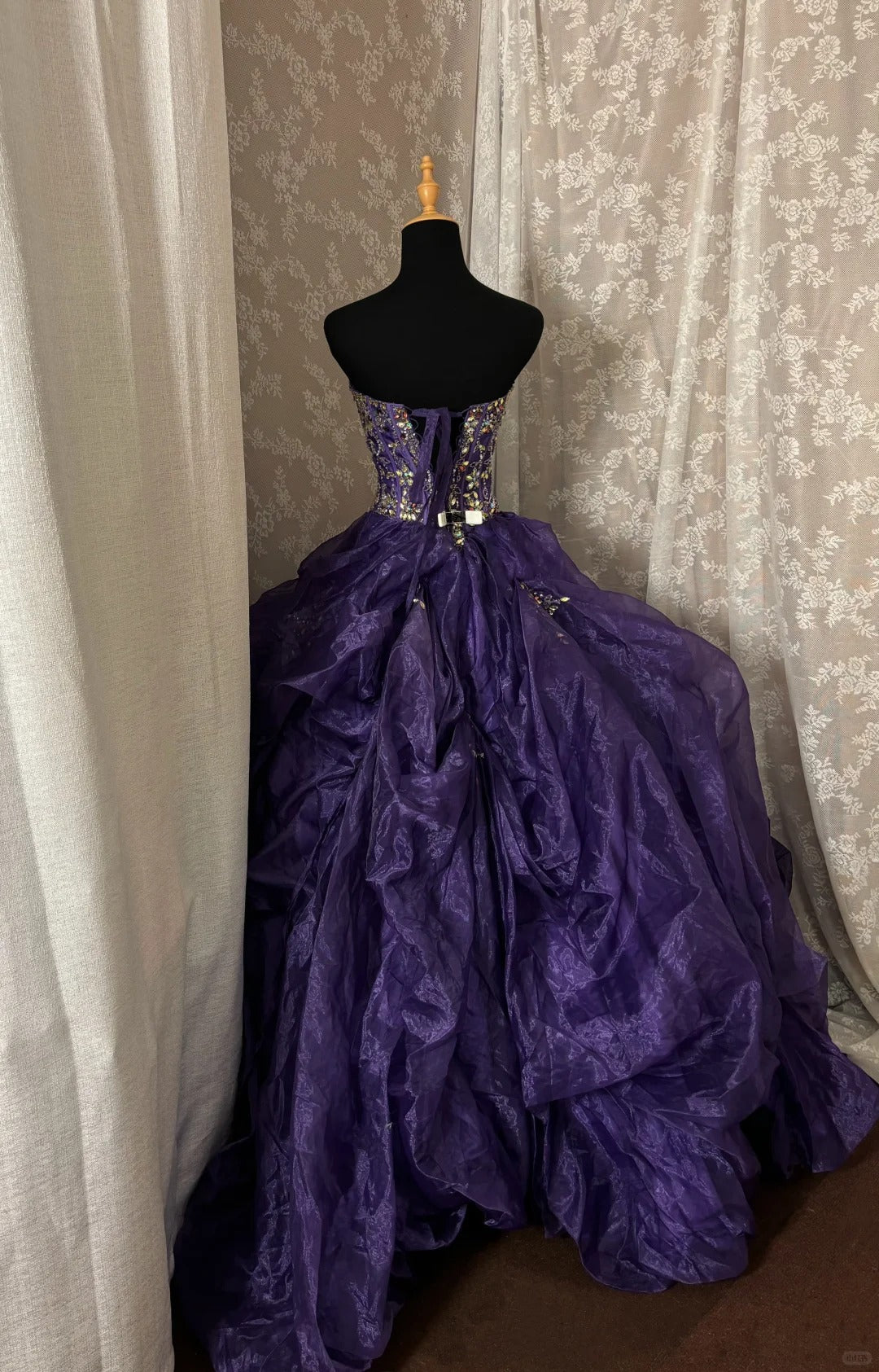 A Line Long Ball Gown Quinceanera Dress Purple Long Evening Dress    cg25550