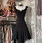 A Line Black Chiffon Short Party Dress Short Evening Dress      cg25558
