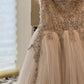 A Line Tulle Princess Evening Dress for Girls Long Party Gowns    cg25784