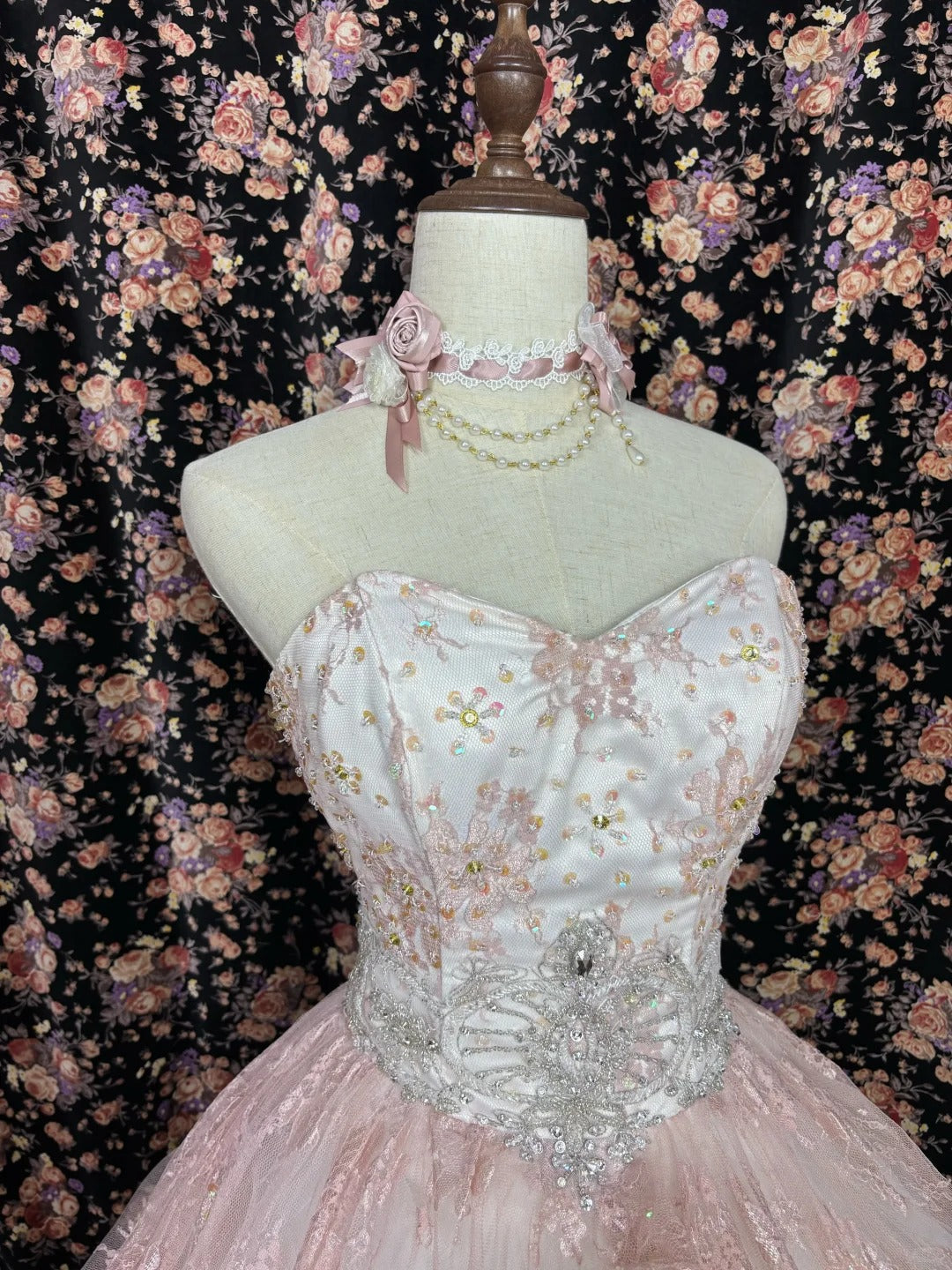 A Line Strapless Ball Gown Quinceanera Dress Unique Evening Dress    cg25575