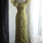 Green Off Shoulder Vintage Long Party Dress Evening Dress Prom Dresses     cg25706