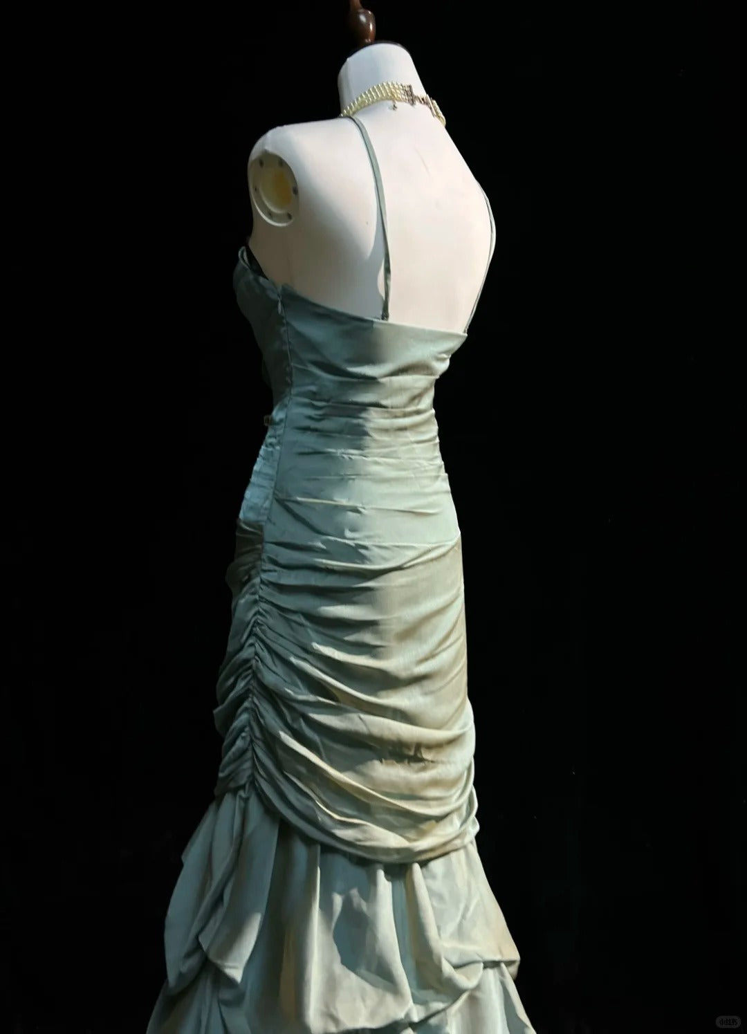 Sage Green Mermaid Formal Dress Vintage Long Party Dress Evening Dress Prom Dresses     cg25719