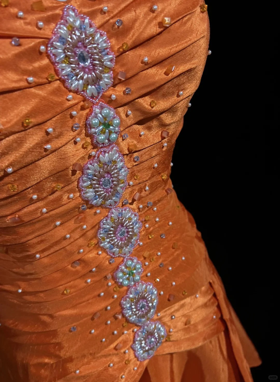 A Line Orange Formal Dress Vintage Long Party Dress Evening Dress Prom Dresses     cg25718