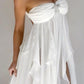 White Chiffon Irregular Prom Dresses Party Evening Dress   cg25458