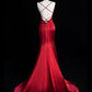 Red Mermaid Long Prom Party Dresses Unique Evening Dress   cg26058