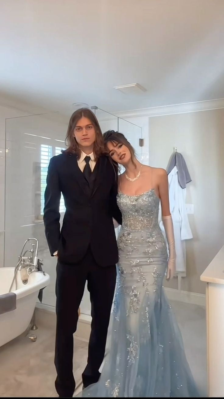 Mermaid Long Blue Tulle Evening Dress Long Prom Party Dress    cg25629