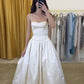 A Line White Wedding Dresses Long Bridal Gowns Lace Wedding Dress     cg26030