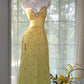 Yellow Beaded Evening Dress Unique Long Prom Dress    cg25572