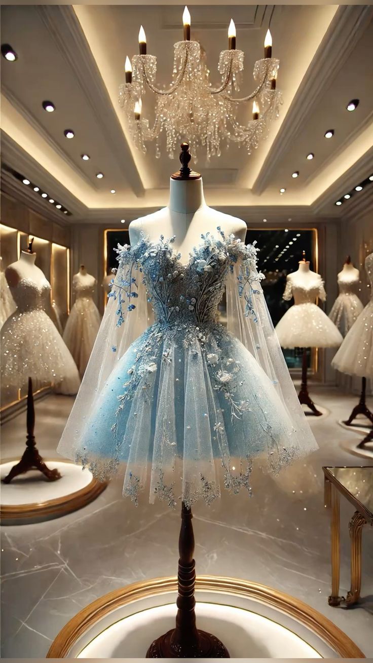 A Line Tulle Blue Short Party Dress Cocktail Dresses Homecoming Dress     cg25677