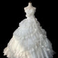 A Line Lace White Wedding Dress Sleeveless Long Princess Evening Dress   cg25935