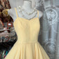Yellow Short Party Dress Short Evening Dress      cg25540