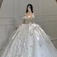 A Line Luxurious Wedding Dresses, Long Bridal Gowns  cg25646