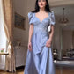 A Line Blue Prom Party Dresses Unique Evening Dress Vintage Princess Dress   cg26021