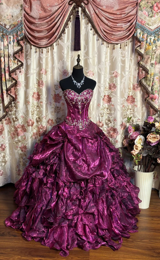 A Line Long Ball Gown Quinceanera Dress Unique Long Evening Dress    cg25549