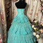 A Line Long Ball Gown Quinceanera Dress Unique Long Evening Dress    cg25548