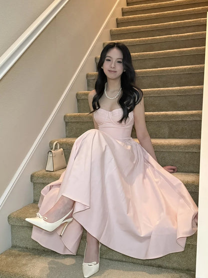 Pink Evening Dresses, A Line Sleeveless Party Gowns  cg25554