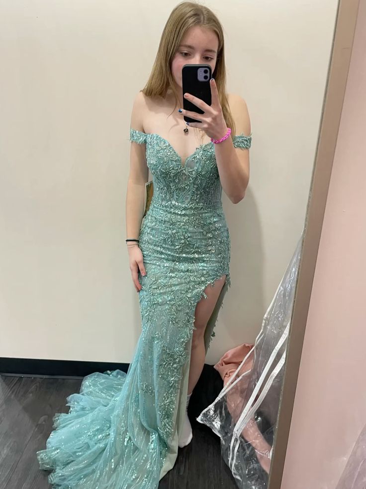 Mermaid Off Shoulder Formal Dress Long Party Dress Evening Dress Prom Dresses     cg25728