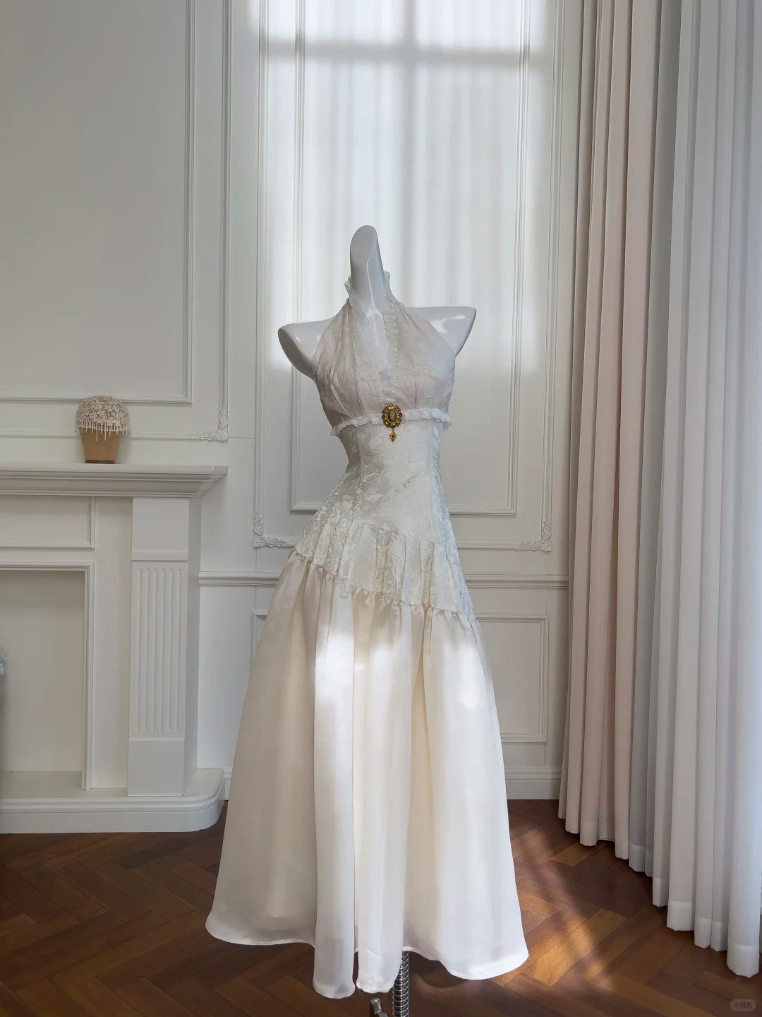 Halter Vintage Evening Dresses,Sleeveless Party Gowns  cg25487