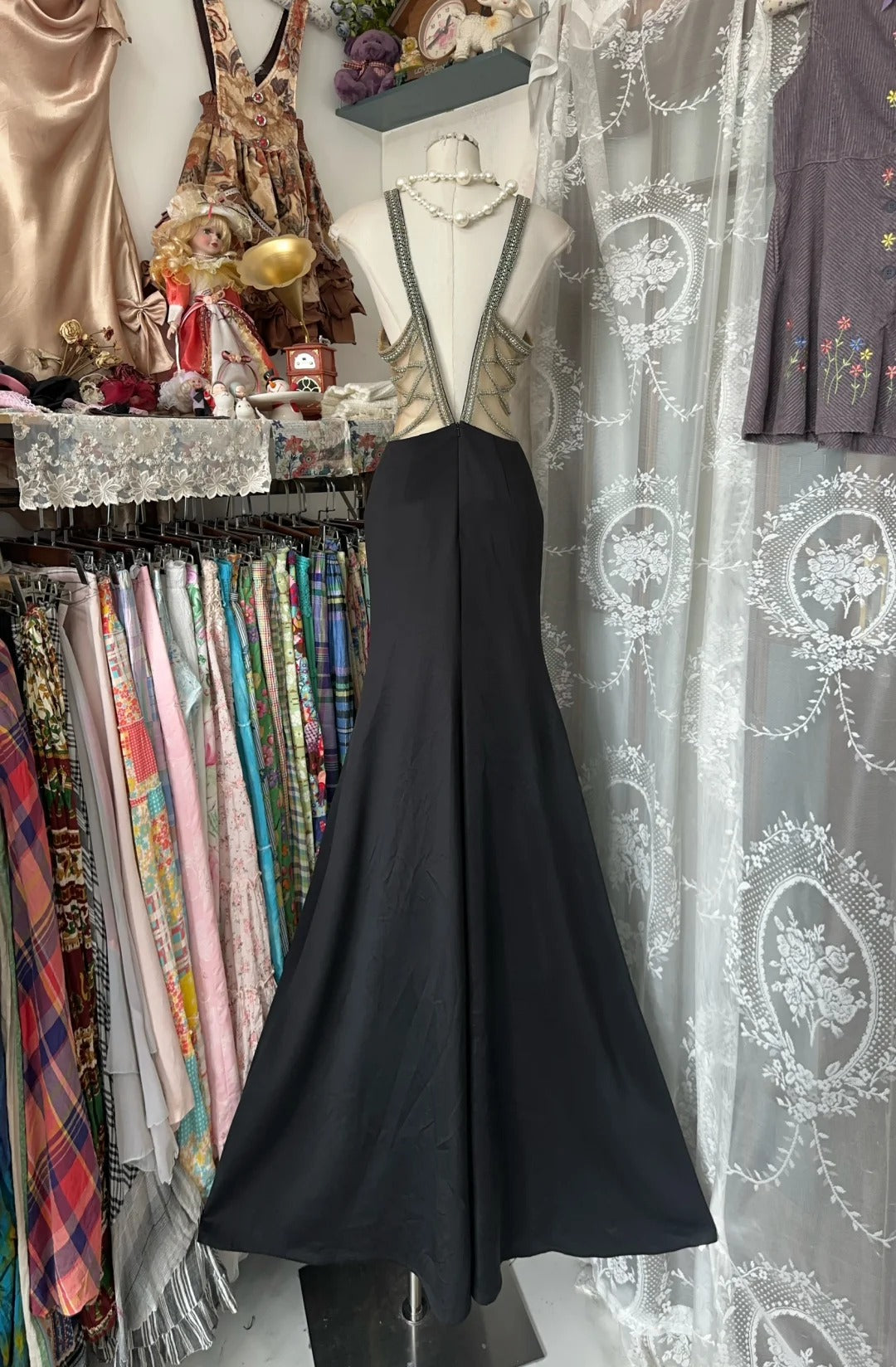 Black Long Party Dress Evening Dress Prom Dresses     cg25689
