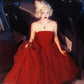 Red A Line Tulle Strapless Prom Dresses Party Evening Dress   cg25459