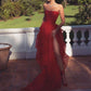 New Arrival Red Prom Dress,  Strapless Evening Dress  cg24936