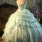 A Line Green Tulle Ball Gown Quinceanera Dress Evening Dress    cg25478