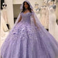 Blumen Quinceanera Kleider Off Schulter Ballkleid Puffy Spitze Stickerei Prinzessin Sweet 16 Mädchen cg24835