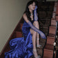 Satin Slit Prom Dresses Birthday Outfits Elegant Party Gown With Gloves     cg25178