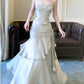 Sliver Grey Satin Straps Long Formal Gown, Cute Long Prom Dress      cg25173