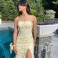 Beautiful Lace Sleeveless Slit Long Prom Dress Party Dress Evening Dress     cg25192