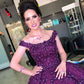 Elegant Purple Lace Ball Gown Off The Shoulder Quinceanera prom Dress For Sweet 16    cg19726