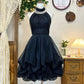 A Line Black Vintage Short Party Dress Cocktail Dresses Homecoming Dress     cg25826