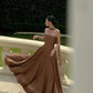 Pretty A-Line Brown Long Prom Dresses Formal Evening Dress    cg25865