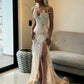 Champagne Evening Dresses,Sleeveless Party Prom Dress, Formal Dress    cg25471