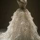 A Line Gorgeous Wedding Dress Tulle Sequins Strapless Customized Long Formal Women Bride Dress     cg25880
